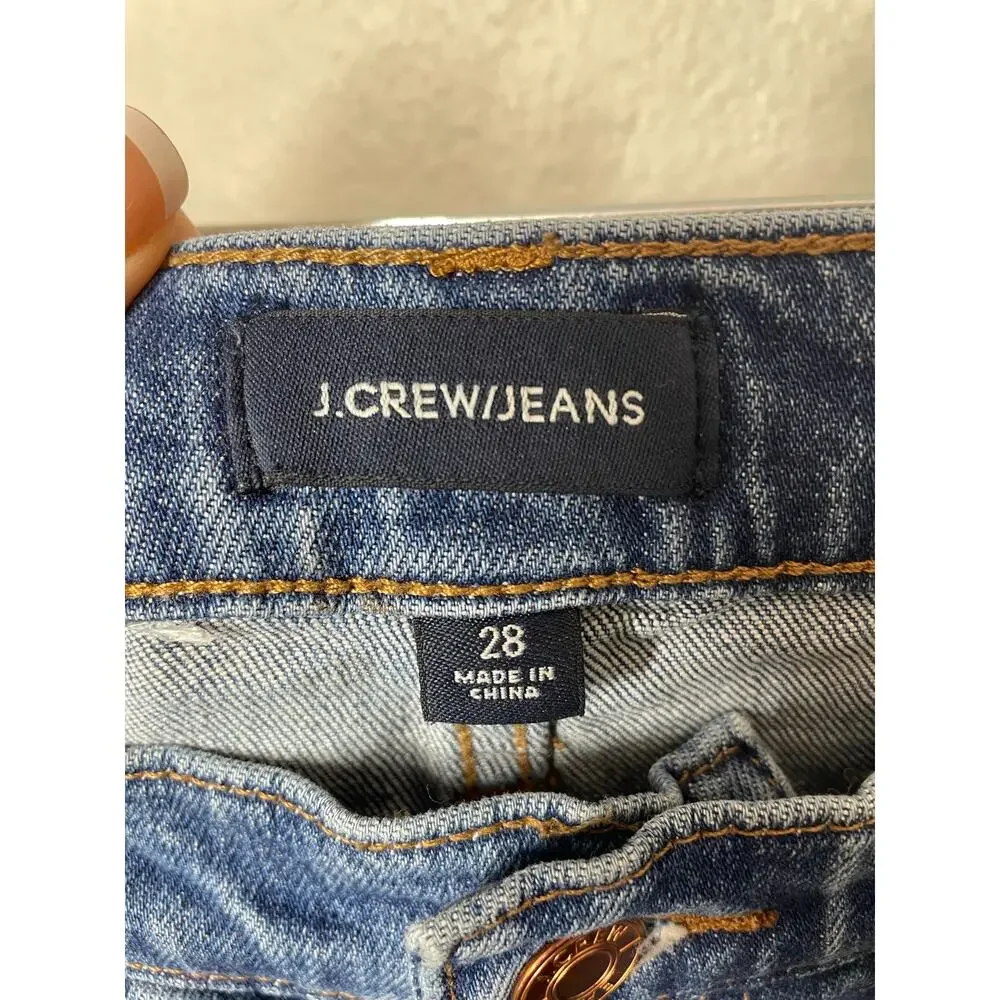J Crew Slim Broken-in Boyfriend Jeans Size 28 Distressed K8462 Blue